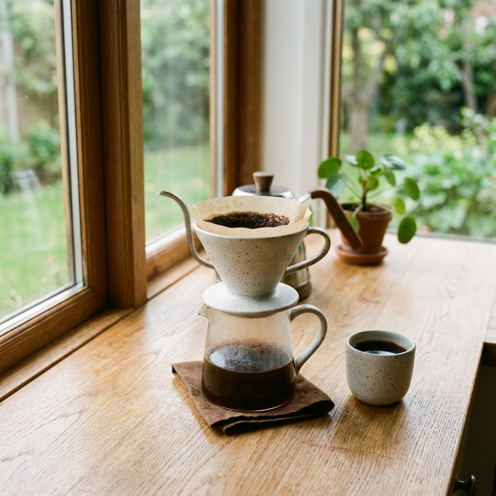 Ceramic pour-over coffee set